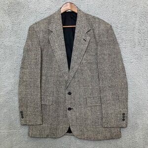 VTG Haggar Gentlemans Fit Imperial Blazer Men 42R SILK Tweed Jacket Sport Coat